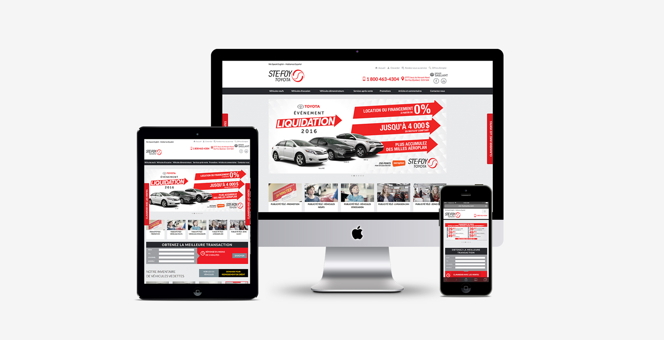 Site Web – Ste-Foy Toyota - Empreinte Studio